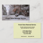 Schneeräumung Visitenkarte (Vorne/Hinten)