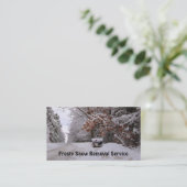 Schneeräumung Visitenkarte (Stehend Vorderseite)