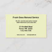 Schneeräumung Visitenkarte (Rückseite)