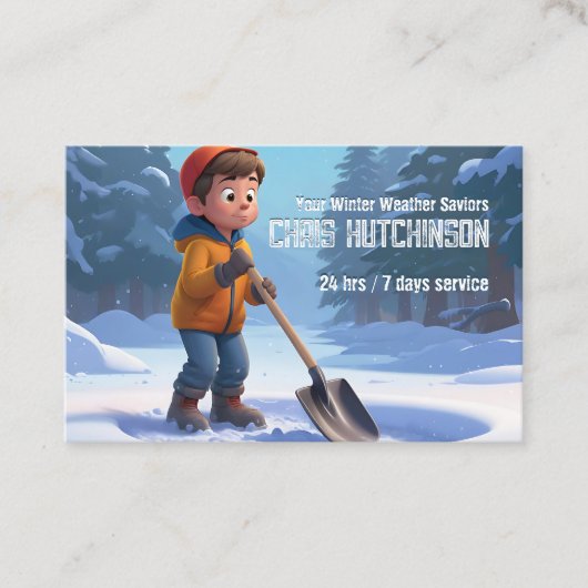 Schneeräumung Visitenkarte (Vorderseite)