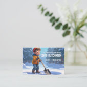 Schneeräumung Visitenkarte (Stehend Vorderseite)