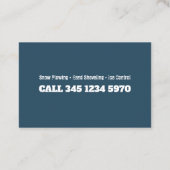 Schneeräumung Visitenkarte (Rückseite)