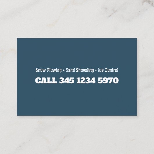 Schneeräumung Visitenkarte (Rückseite)
