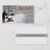 Schneeräumung-Visitenkarte Visitenkarte (Vorne/Hinten)