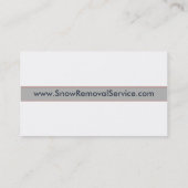 Schneeräumung-Visitenkarte Visitenkarte (Rückseite)