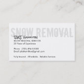 Schneeräumung-Visitenkarten Visitenkarte (Rückseite)