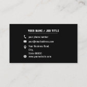 Schneeräumungs-Dienstleistungen - Schwarzweiß Visitenkarte (Rückseite)