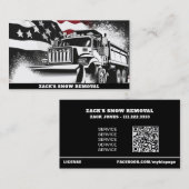 *~* Schneeraustattung LKW-Fahne Rot Blau AP74 Visitenkarte (Vorne/Hinten)