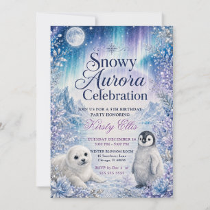 Schneereiche Aurora 5. Geburtstagsfeier Einladung