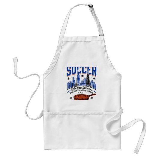 Schneereicher Chicago-Winter und Deep-Dish-Pizza Schürze (Vorne)
