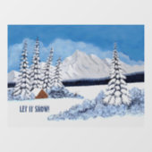 Schneereicher Winter Fensteraufkleber (Blatt)