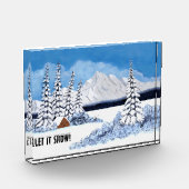 Schneereicher Winter Fotoblock (Links)