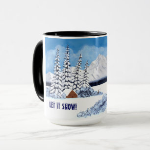 Schneereicher Winter Groß Tasse