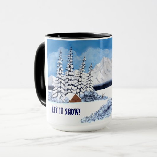 Schneereicher Winter Groß Tasse (Vorderseite Links)