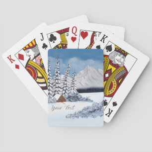 Schneereicher Winter Spielkarten