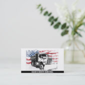 *~* Schneerollwagen AP74 Flag Rotes Weiß Blau Visitenkarte (Stehend Vorderseite)