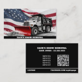 *~* Schneerückentfernungsstörter LKW AP74 US-Flagg Visitenkarte (Vorne/Hinten)