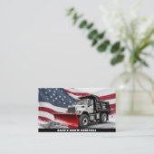 *~* Schneerückentfernungsstörter LKW AP74 US-Flagg Visitenkarte (Stehend Vorderseite)