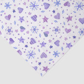 SCHNEESCHÄDEN MIT LILA STERNEN SEIDENPAPIER (Ausschnitt)