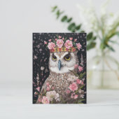 Schneeschale mit einer Goldkrone und rosa Blume Postkarte (Stehend Vorderseite)