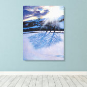 Schneeschatten 2009 leinwanddruck (Insitu (Holzboden))