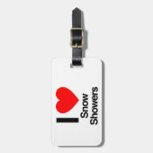 Schneeschauer in der Liebe Gepäckanhänger (Vorderseite vertikal)