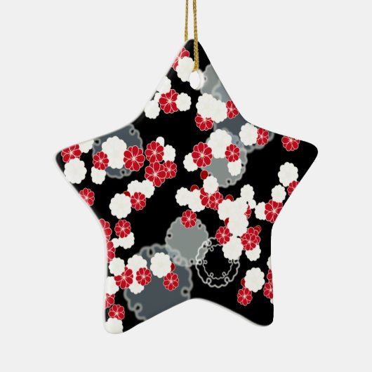 Schneeschauer Neujahrstag Keramikornament (Rechts)