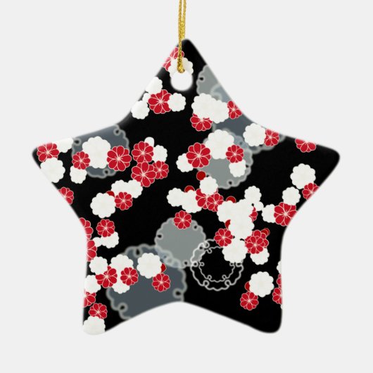 Schneeschauer Neujahrstag Keramikornament (Vorne)