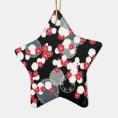 Schneeschauer Neujahrstag Keramikornament (Links)