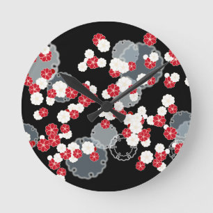 Schneeschauer Neujahrstag Runde Wanduhr