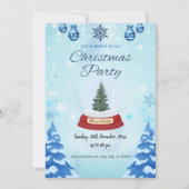 Schneeschauer Party bleich Einladungskarte Einladung (Vorderseite)