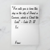 Schneeschauer Weihnachten Karte (Innenseite)