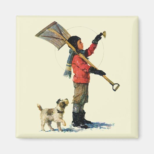 Schneeschieber Magnet (Vorne)