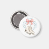 Schneeschieber und Schlittschuhe Magnet (Vorderseite/Rückseite)