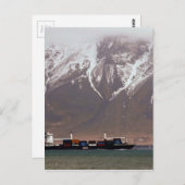 SCHNEESCHIFFE UM SCHNEEBERGE Amerika Postkarte (Vorne/Hinten)