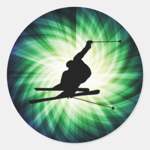 Schneeschild Runder Aufkleber