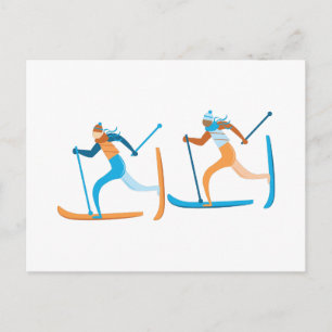 SchneeschilSki Postkarte