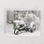 Schneeschlitten Feiertagspostkarte (Vorne/Hinten)