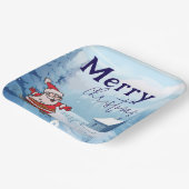 Schneeschlitten Pappteller (Gewinkelt)