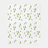 Schneeschlittenmuster Fleecedecke (Vorderseite)