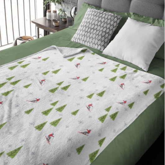 Schneeschlittenmuster Fleecedecke