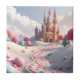 Schneeschloss der rosa Bonbonfee Fliese