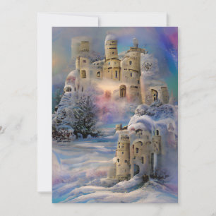 Schneeschloss im Winter Wunderland Einladung