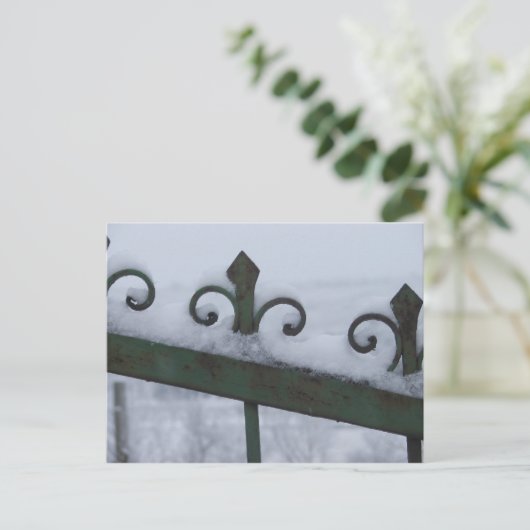 Schneeschloss Postkarte (Stehend Vorderseite)