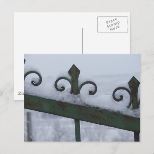 Schneeschloss Postkarte (Vorne/Hinten)