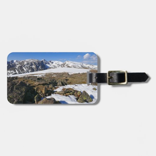 Schneeschmelzen auf den Felsen Gepäckanhänger (Vorderseite horizontal)