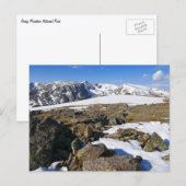 Schneeschmelzen auf den Felsen Postkarte (Vorne/Hinten)