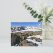 Schneeschmelzen auf den Felsen Postkarte (Stehend Vorderseite)
