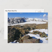 Schneeschmelzen auf den Felsen Postkarte (Vorne/Hinten)