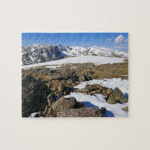 Schneeschmelzen auf den Felsen Puzzle